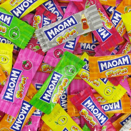 MAOAM Stripes Haribo sachet vrac de 1 kg - Azur Confiserie