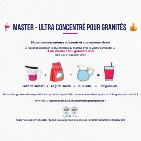 Master Sun Freeze Pastèque 1L ultraconcentré pour Granité / Granita